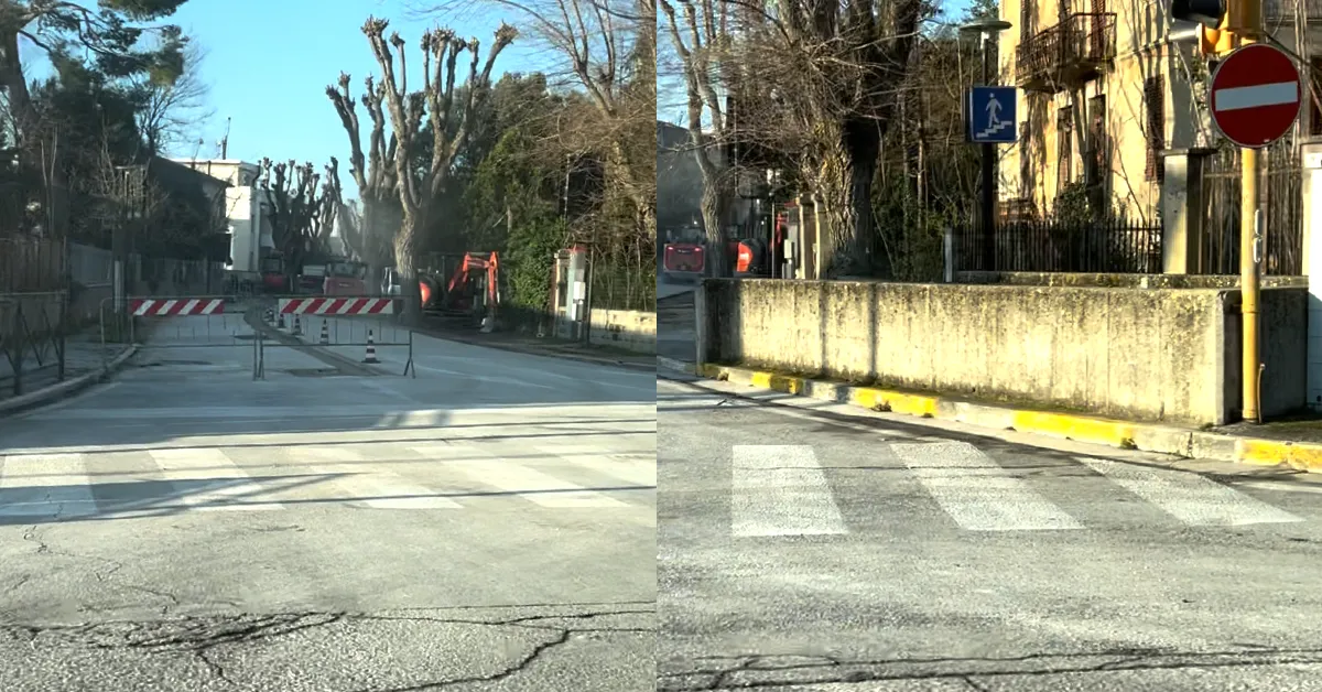 Fine aprile, lavori in corso lungo viale IV novembre