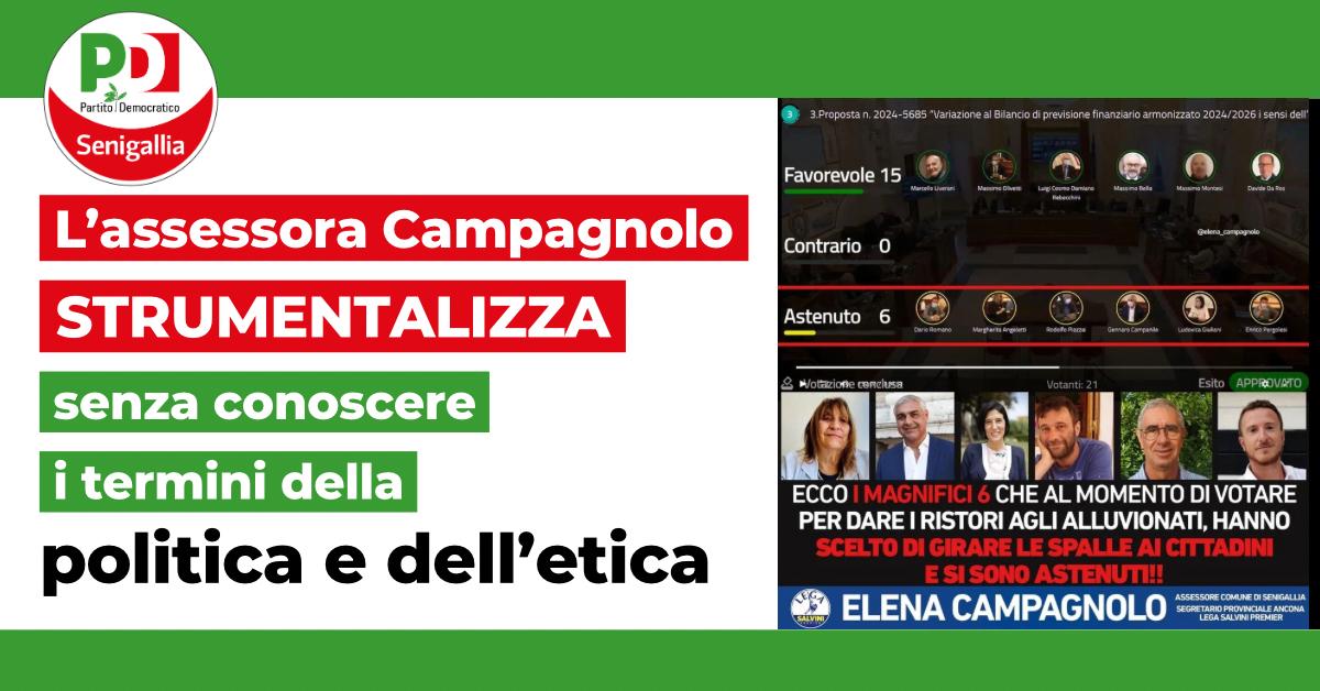 L’assessore Campagnolo è in campagna elettorale, e nel modo più arrogante
