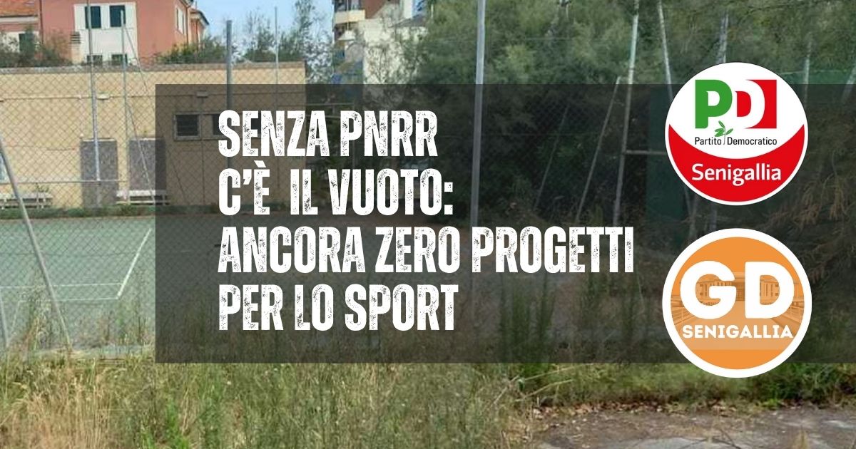 Senza PNRR c'è il vuoto: ancora zero progetti per lo sport
